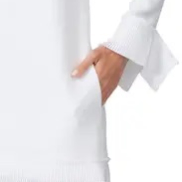 Victoria Beckham Rent the Runway White pleated detail shift dress sz 2 $525 - Picture 3 of 4